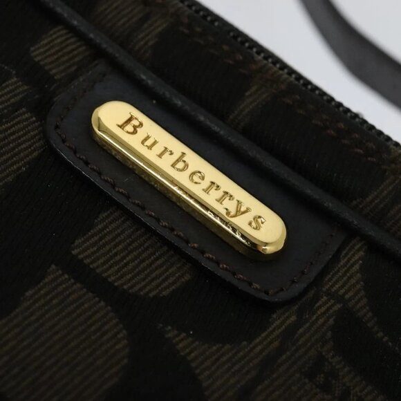 Burberrys Nova Check Shoulder Bag Canvas Brown Gold Auth bs26786 - Picture 11 of 16